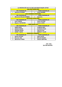 1 Süleyman KAYMAK 1 Fatih ÖZDEMİR 1 Muhammet Mustafa