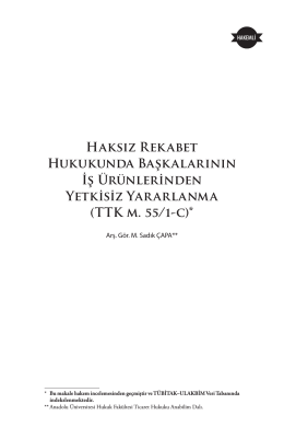 TTK m. 55/1-c - Ankara Barosu