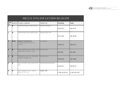 Grup No TELEFON FAKS 1 M 426 20 10 426 20 10 1 M 340