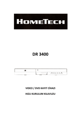 HOMETECH DR 3400 PDF Türkçe Kullanma Kılavuzu