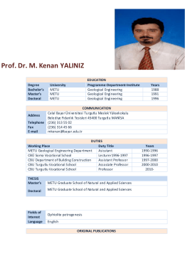 Prof. Dr. M. Kenan YALINIZ