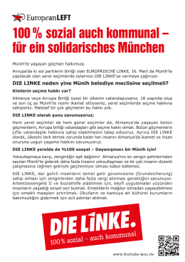 100 % sozial auch kommunal – für ein solidarisches München