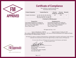 FM Approval Certificate