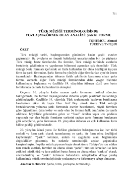 türk müziği terminolojisinde yozlaşma/örnek olay analizi
