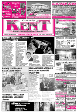 13-11-2014 Tarihli Kent Gazetesi