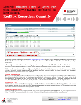 RedBox Quantify Motorola Entegrasyon