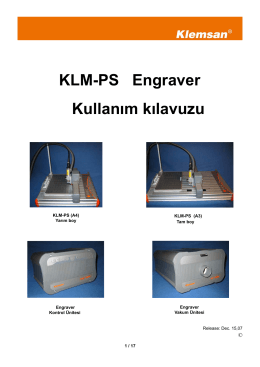 KLM-PS Engraver Kullanım kılavuzu