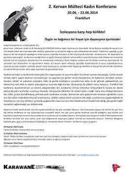 2. Kervan Mülteci Kadın Konferansı 20.06.