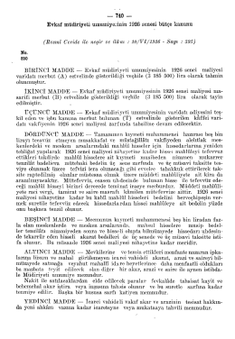 — 740 — Evkaf müdiriyeti umumiyetinin 1926 sonesi bütçe kanunu