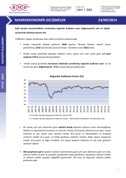 2011 ıv. çeyrek strateji raporu makroekonomik gelişmeler 24/09/2014