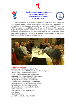 türkiye yelken federasyonu pirat sınıf komitesi 2014 sezon toplantısı