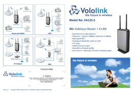 3G+ Kablosuz Router + 4 LAN Model No: VA125-S