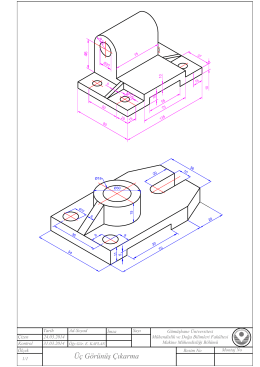 Üç Görünüş Çıkarma - Makine Mühendisliği