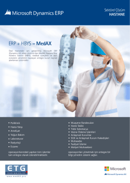 MedAX - Ürün Tanıtım Broşürü