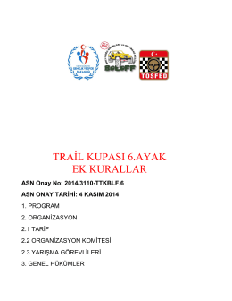 yönetmelik - 2014 TOSFED TRİAL Kupası