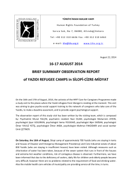 16-17 AUGUST 2014 BRIEF SUMMARY OBSERVATION