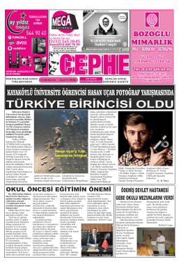 09.09.2014 Tarihli Cephe Gazetesi