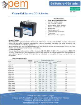 Gel Battery –CGA series