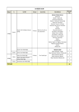 14 toplam 14 kişilik alım