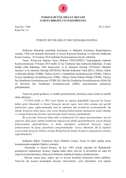 Raporu - Türkiye Büyük Millet Meclisi