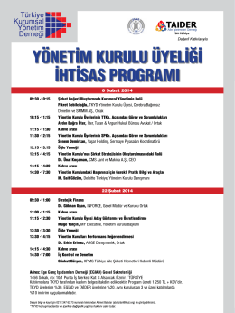 yönetim kurulu üyeliği ihtisas programı