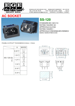 AC SOCKET SS-120 - ege elektronik
