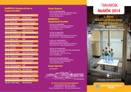 MeMÖK2014 Broşür - Atılım Üniversitesi