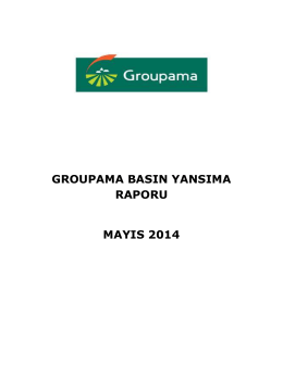 groupama basın yansıma raporu mayıs 2014
