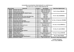 YL ders programı GÜZ 2014_2015