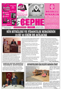 16.10.2014 Tarihli Cephe Gazetesi