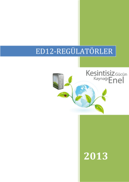 ED12-REGÜLATÖRLER - Enel Enerji Elektronik