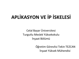 aplikasyon - ip iskelesi - Celal Bayar Üniversitesi