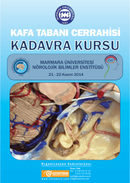 KADAVRA FLYER - Türk Nöroşirürji Derneği
