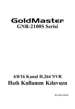 GNR-2104S Türkçe Hızlı Kullanım Kılavuzu