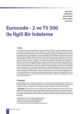 Eurocode - 2 ve TS 500 ile İlgili Bir İrdeleme