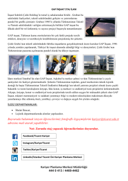 gap inşaat staj ilanı - İstanbul Ticaret Üniversitesi
