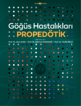 Propedötik - Prof.Dr.Mehmet KARADAĞ, Göğüs Hastalıkları ve