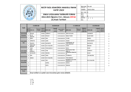 NECİP FAZIL KISAKÜREK ANADOLU İMAM HATİP LİSESİ SINAV