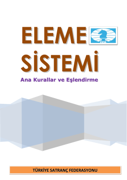 ELEME SİSTEMİ - Türkiye Satranç Federasyonu