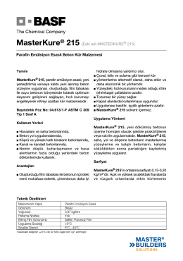 MasterKure® 215 (Eski adı MASTERKURE® 215