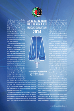 Ankara Barosu Uluslararası Hukuk Kurultayı 2014