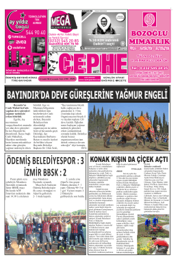 10.12.2014 Tarihli Cephe Gazetesi