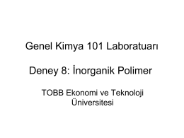 Polimer Deney Sunumu - TOBB Ekonomi ve Teknoloji Üniversitesi