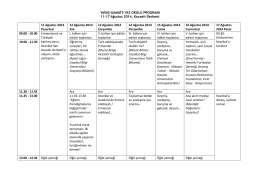 Yaz Okulu Programı