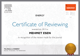 MEHMET ESEN The Editors of ENERGY