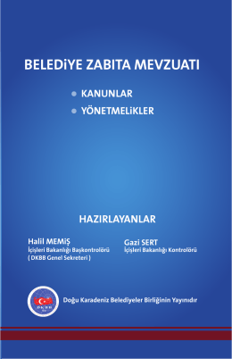 BELEDiYE ZABITA MEVZUATI - Doğu Karadeniz Belediyeler Birliği