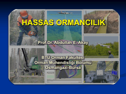 Hassas Ormancılık Prof. Dr. Abdullah E. Akay