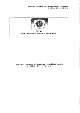 06. Boruların Taşınması Depolanması Ve Nakli Şartnamesi