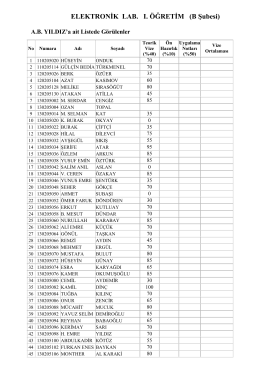 ELEKTRONİK LAB. I. ÖĞRETİM (B Şubesi)