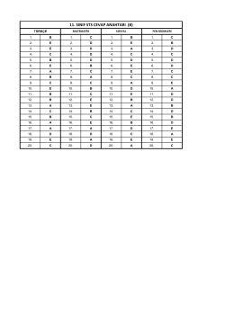 11. SINIF STS CEVAP ANAHTARI (B)